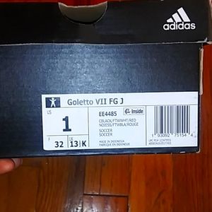 Adidas size 1 soccer shoes